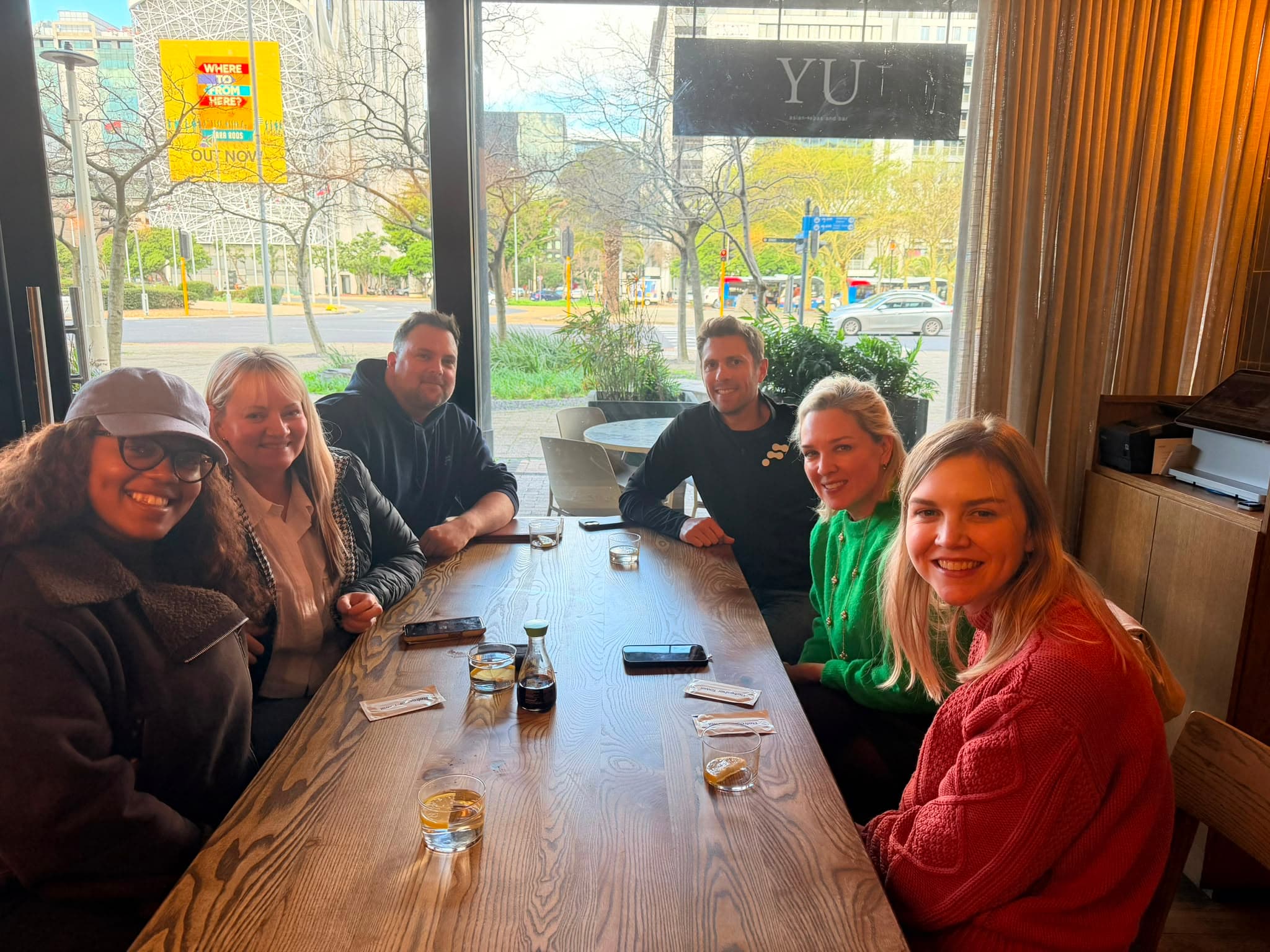 Fuse colleagues sharing a team lunch in South Africa